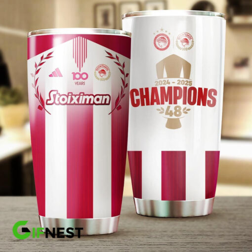 Olympiacos FC 100th Anniversary Tumbler 20oz 30oz Cup