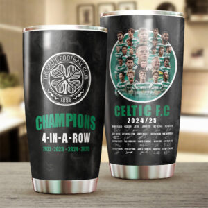 Celtic 2024/25 Champions Team Tumbler 20oz 30oz Cup