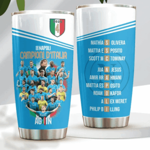 SSC Napoli 24/25 Champions Tumbler 20oz 30oz Cup